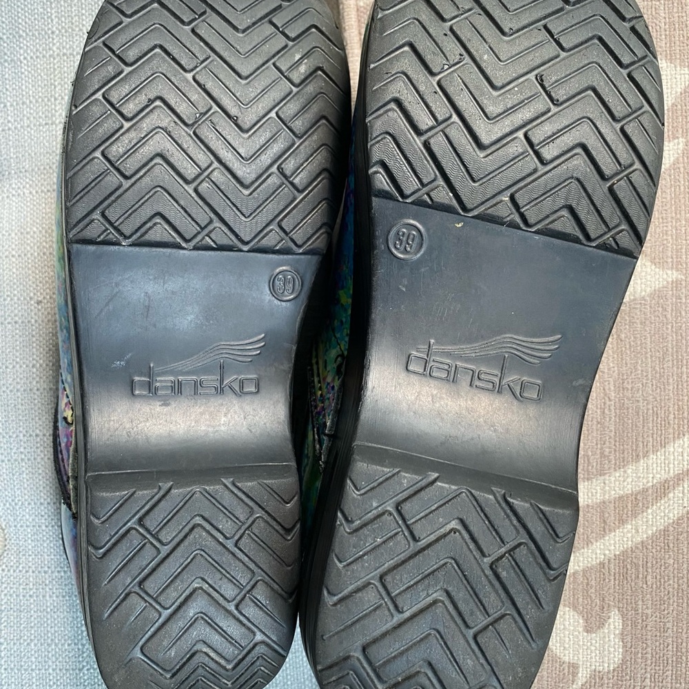 Dansko Watercolor Clogs Shoes Sz. 8.5 / 39 - Picture 4 of 12
